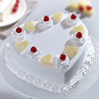 "Heart Shape Pineapple Cake -1Kg - Click here to View more details about this Product